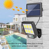 Carvallo Solar Vägglampa med rörelsesensor & avskilt solpanel | 72 COB LED-lampor | 3 ljuslägen | IP65 Vattentät | För trädgård & uppfart Carvallo
