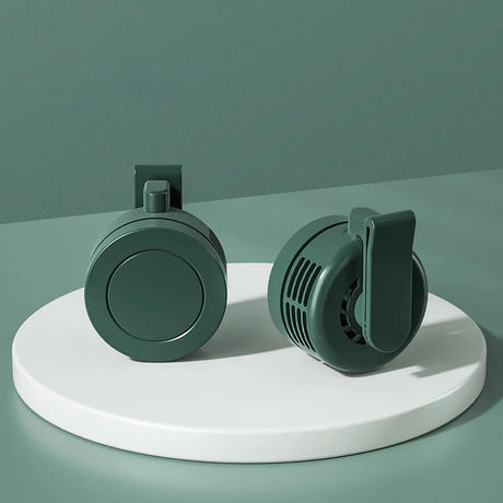 Carvallo Mini Fläkt | USB-Uppladdningsbar & Låg ljudnivå | Utan rotorblad | För att klämma fast på skjorta, bälte eller hals Carvallo