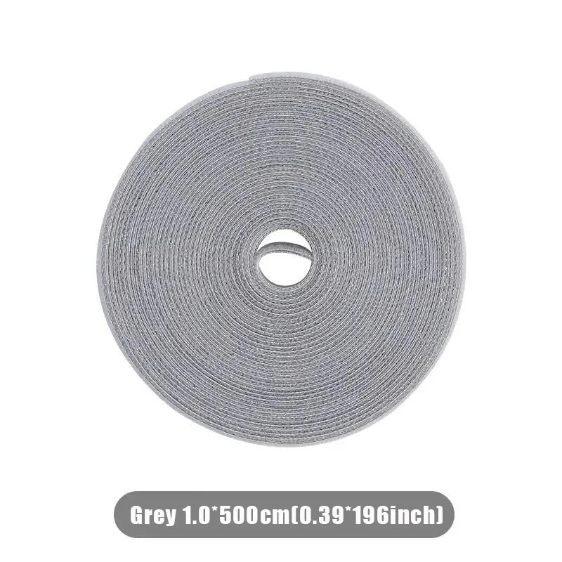 Carvallo Velcro-kabelbindare rulle | 5 m kan skäras | Återanvändbar & starkt klibbig | För kablar, ledningar & organisation Carvallo