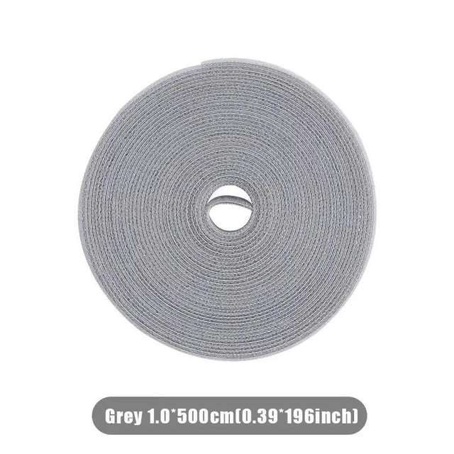 Carvallo Velcro-kabelbindare rulle | 5 m kan skäras | Återanvändbar & starkt klibbig | För kablar, ledningar & organisation Carvallo