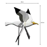 Carvallo-Deko Vindfågel SkyGull | Kreativ Vindspinner med måsdesign | Väderbeständig & höjdjusterbar | 25 cm Figur Carvallo