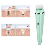 Carvallo 4-i-1 Ansiktsrengöringsborste | Sonic-teknologi & Massage | Vattentät IPX6 | Uppladdningsbar & inkl. 4 borsthuvuden Carvallo