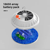 Carvallo Solar UFO-Campinglampa | Med fjärrkontroll | Uppladdningsbar & Bärbar | För utomhus, nödsituationer & nattmarknader Carvallo