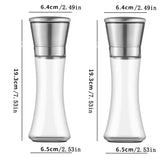 Carvallo Salt- & Pepparkvarn i glas och rostfritt stål | Kryddkvarn med justerbar malverk | För peppar, salt, spiskummin & mer | Aromafrisk & lätt att fylla på Carvallo