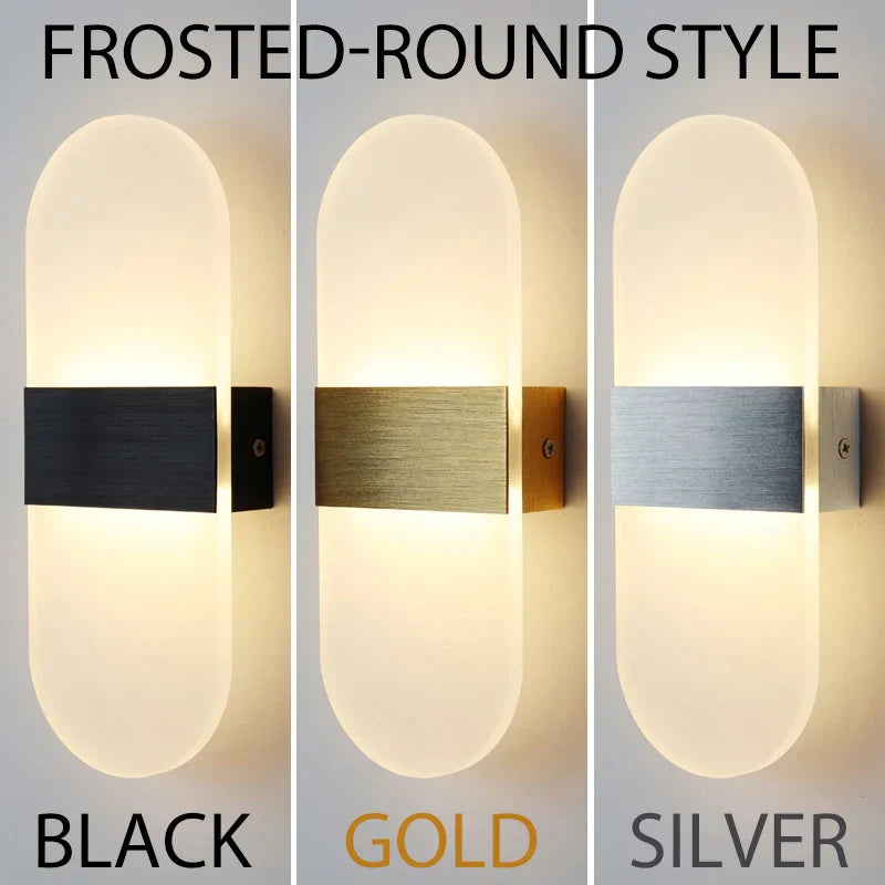Modern LED Akryl Vägglampa – Nordisk Väggsconces Belysning för Heminredning, Stiliga Energisnåla Vägglampor Carvallo