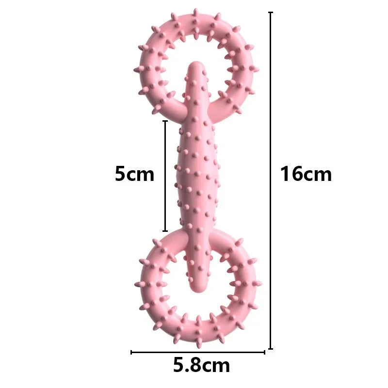 Carvallo Hundtuggleksak | Dubbelt-ring design | Tandvård & Bittålig | 16x5,8 cm | TPR Carvallo
