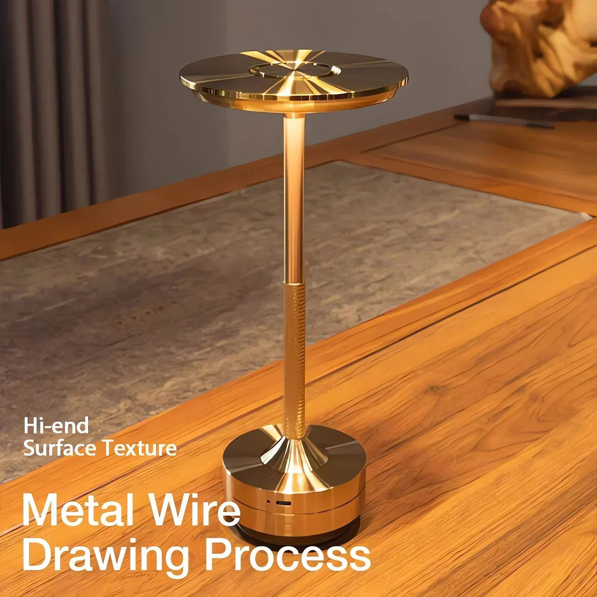 LED Bordslampa Modern Guld Metall Uppladdningsbar Carvallo