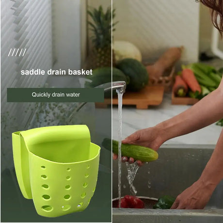 Carvallo-Organizer DuoGrip | Sadel-design i silikon för dubbelhandfat | Svamp- & tvål-hållare | Flexibel & halkfri Carvallo