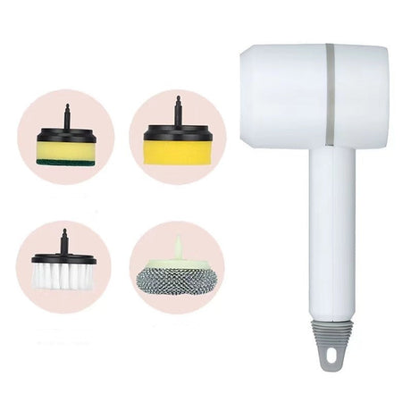 Sladdlös Elektrisk Rengöringsborste-Beauty-Bellasverige-Vit+ 4 borstar-Hemnix