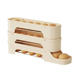 Carvallo RolloMaxx | 4-lagers äggorganisatör | Platsbesparande & Självrullande | Transparent design Carvallo