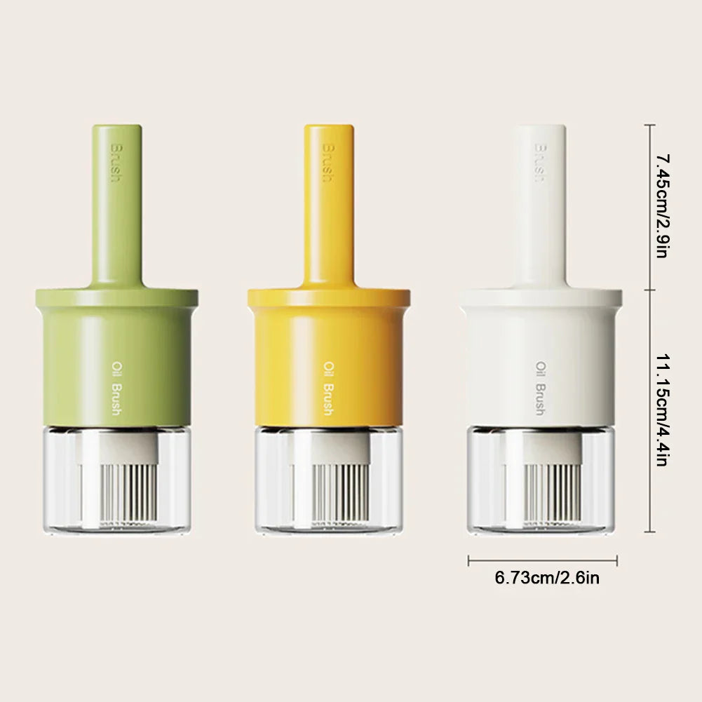 Carvallo Ölspender med silikonpensel | Värmebeständig & dammskyddad | 2-i-1 flaska för olja, såser & marinader | 300 ml Carvallo