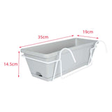 Carvallo planter box | For balcony railing | With drainage tray & suspension | Robust & weatherproof Carvallo