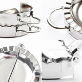 Carvallo DumpliChef | Rostfritt stål Maultaschen- & Ravioliformar | 7,5 cm & 9,5 cm Ø | För Jiaozi, Empanadas & mer Carvallo