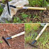 Carvallo ErgoHoe Handhacka i manganstål | Multifunktionell för trädgårdsarbete | Lätt & bärbar Carvallo