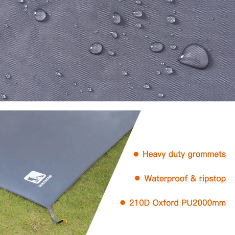 Carvallo-Plane TrailGuard DryShield | Vattentät tältunderlag & solsegel | Robust 210D Oxford-täck för camping, vandring & strand Carvallo
