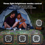 20000mAh uppladdningsbar campingfläkt med LED-lampa och USB-strömbank Carvallo