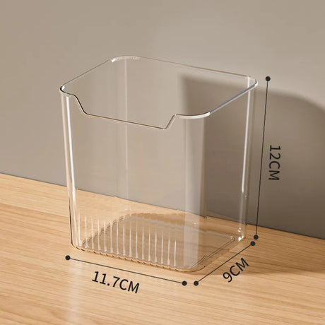 Carvallo Kylskåp Förvaringsbox 11,8×9,8×12 cm | Transparent & stapelbar | För frukt, kryddor & färskhetsorganisation Carvallo