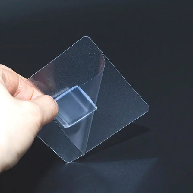 Carvallo Självklistrande Väggkrokar 10-pack | Transparent & Spårlös | Utan Borrning | 6×6cm Carvallo