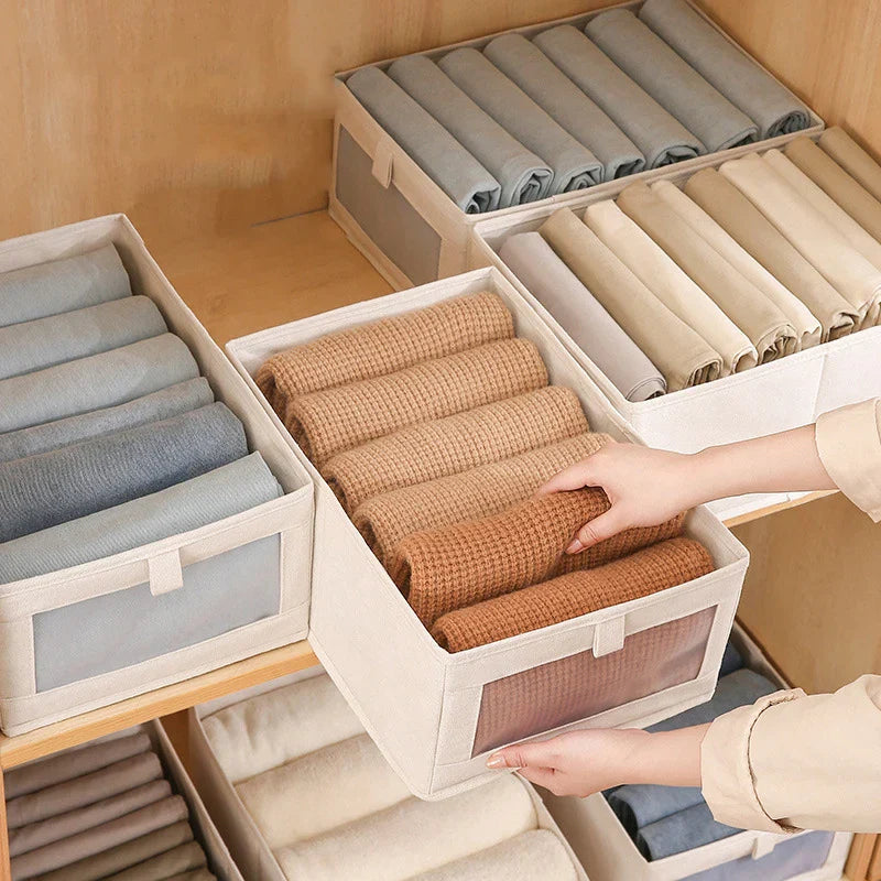 Carvallo med fönster | Fällbar & Andningsbar | VistaLino Linnebox i M/L/XL Carvallo