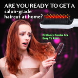 Royallure Professionell Hårplattningsborste med Justerbara Värmeinställningar för Skinande, Friskt Hår Carvallo