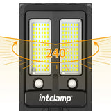 Carvallo ProLight 12000 Solar-LED-strålkastare med fjärrkontroll | Rörelsesensor upp till 30 m | 3000 lm | IP65 | För trädgård, garage och gårdsbelysning Carvallo