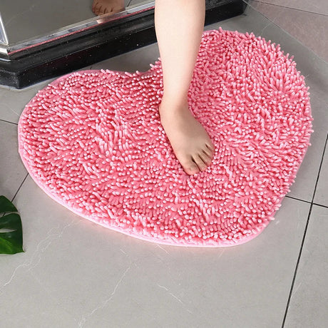 Mikrofiberbadrumsmatta - Söt hjärtformad, ultraabsorberande och halkfri design MILA Sverige