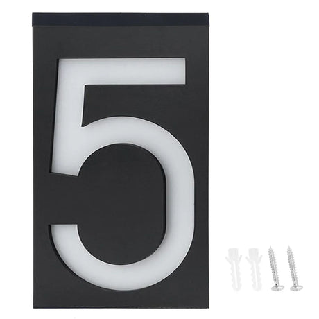 Carvallo Solar Husnummerlampa | LED Belyst | Vädertålig IP55 | Automatisk ljus vid mörker Carvallo