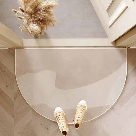 Halvkrets dörrmatta – Halkfri och dekorativ | För inomhus- och utomhusbruk, hall och vardagsrum Carvallo