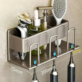 Carvallo - Multifunktionell väggmonterad tandborsthållare med förvaring Carvallo