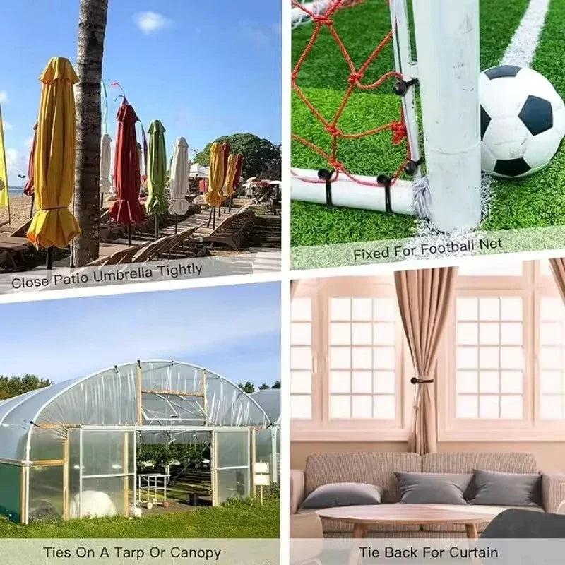 Carvallo Gummispannseile med kulhuvud | 10-pack | Elastisk fäste för presenningar, solsegel & tältaccessoarer Carvallo