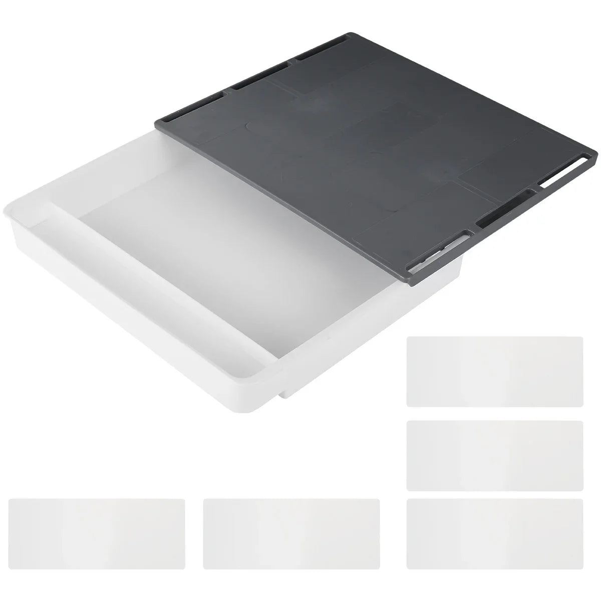 Carvallo Låda för lådor | Självhäftande & Osynlig | Under-bord Organizer för Kontor & Hem | 2L Förvaring Carvallo