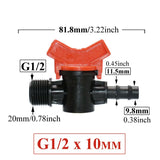 Carvallo FlowTura ConnectPro | Mini-kula ventil med slanganslutning och gänga | För trädgård, PE-slang och droppbevattning Carvallo