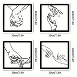 Connected Hands Metallväggdekoration – Minimalistisk och Enande Carvallo