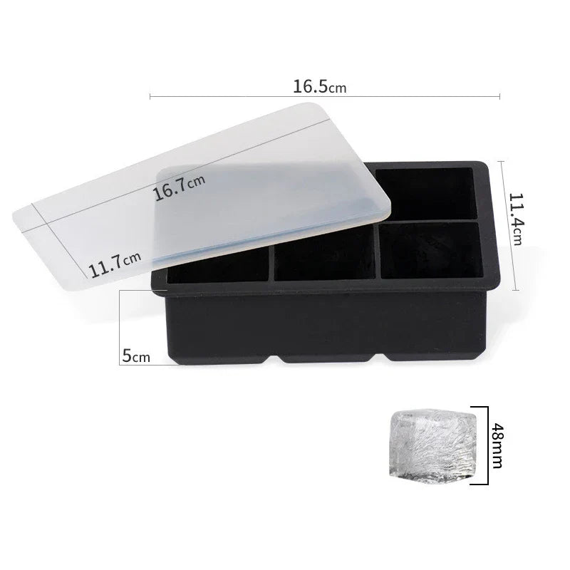 Carvallo Stor isbitsform i silikon | BPA-fri & flexibel | För XXL-isbitar, cocktails & kök | Lätt att rengöra Carvallo