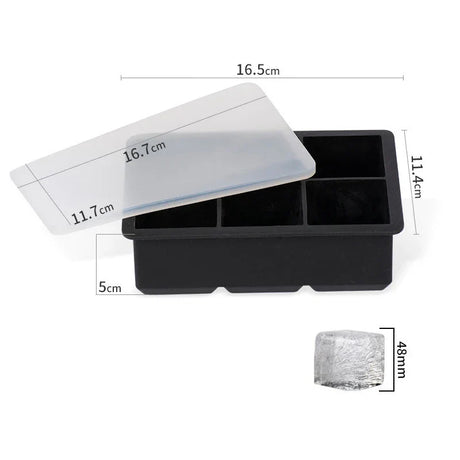 Carvallo Stor isbitsform i silikon | BPA-fri & flexibel | För XXL-isbitar, cocktails & kök | Lätt att rengöra Carvallo