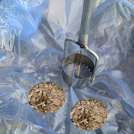 Carvallo Pro Folienhålare för växthus och trädgård | Ergonomisk och rostfri | Med avfallsfilm-krok | Rostfritt stål Carvallo