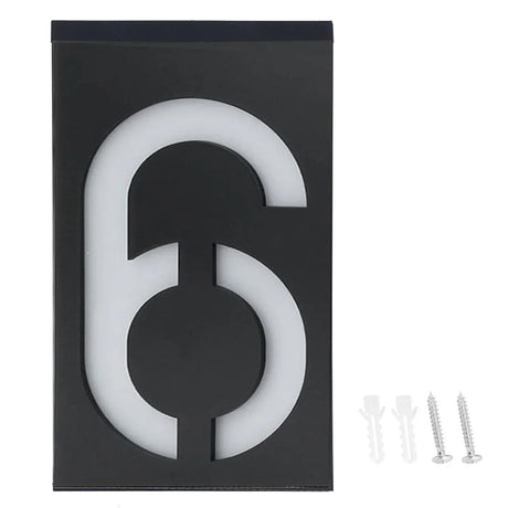 Carvallo Solar Husnummerlampa | LED Belyst | Vädertålig IP55 | Automatisk ljus vid mörker Carvallo