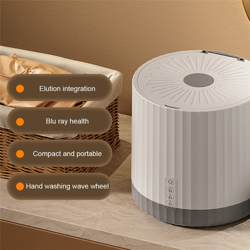 SpinWash – 4L mini bärbar turbintvättmaskin | Kompakt resetvättmaskin MILA Sverige