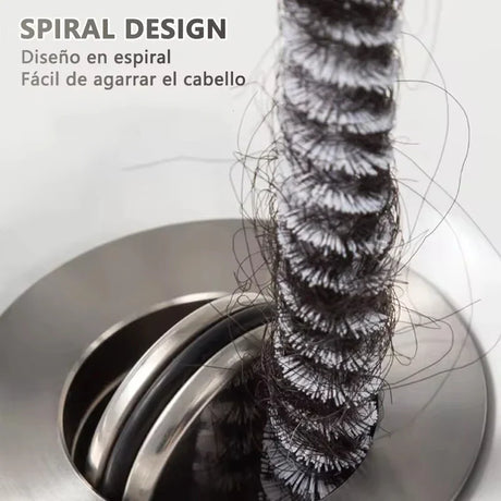 Carvallo Rörrensare Borste | Flexibel Avloppsrensare för Kök & Bad | 45/65 cm Längd | Återanvändbart Rengöringsverktyg Carvallo