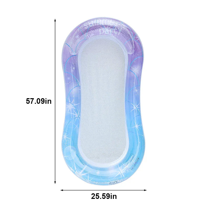 Carvallo Uppblåsbar simmadrass Rooxin | Ergonomisk pool-luftmadrass med nät och armstöd | För pool, sjö och strand Carvallo