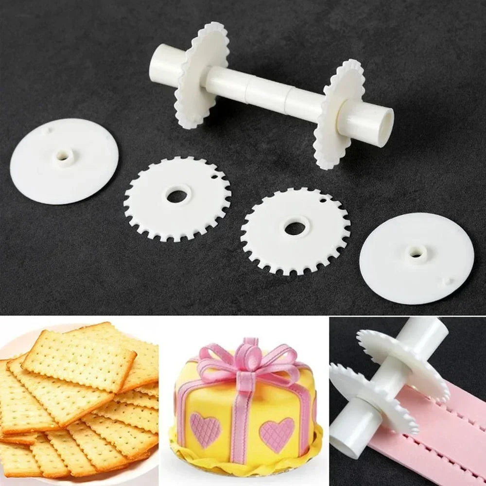 DecoRoll™ Fondant-Roller Set | 6-delat | Blommönster & Dekorationer | För tårtor, fondant & kakor | Livsmedelsäker & mångsidig Carvallo