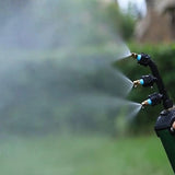 Carvallo dimspruta | 1–3-vägs mässingsdysa | Fin dimma för trädgård & växthus | 1/4" & 1/2" anslutning Carvallo