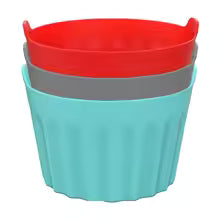 Carvallo AirBake Cups Silikon Bakformar för Varmluftfritös | 3/6/9 stycken | Återanvändbar & Non-stick | 6,5x5 cm Carvallo