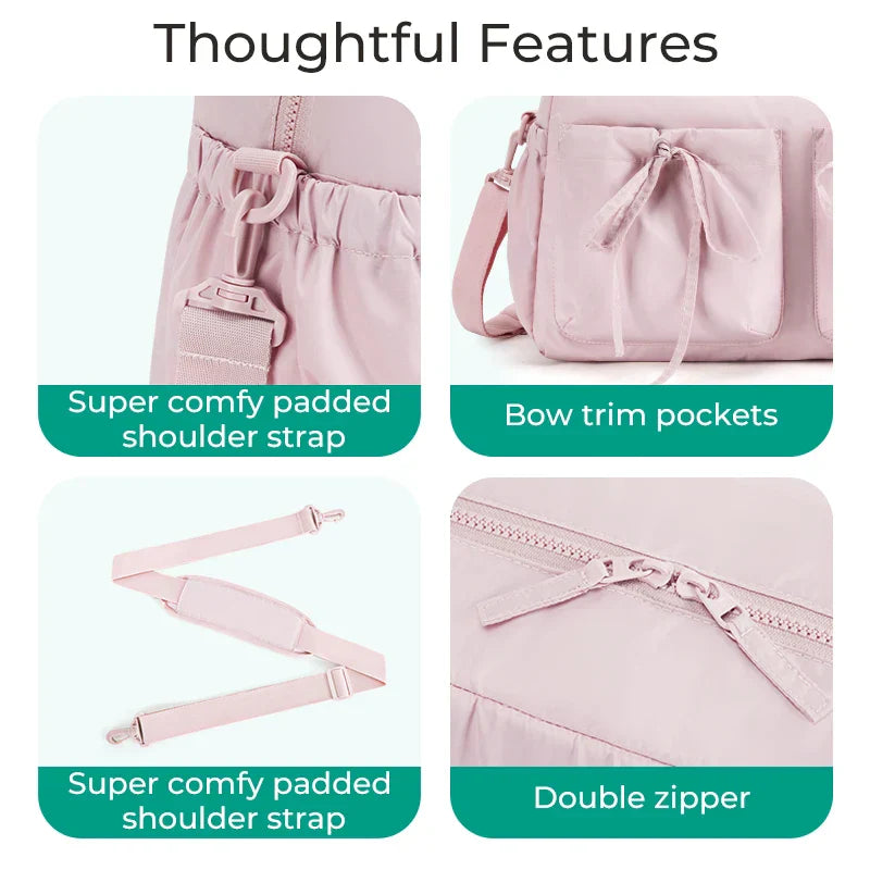 Carvallo Stor damresväska med axelrem | Stilig handväska & axelväska för vardag, arbete, skola & sport | Lätt weekendväska med mycket förvaringsutrymme Carvallo