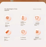 Bärbar elektrisk klädtork med fjärrkontroll – Snabb torkning & kompakt tvättlösning Carvallo