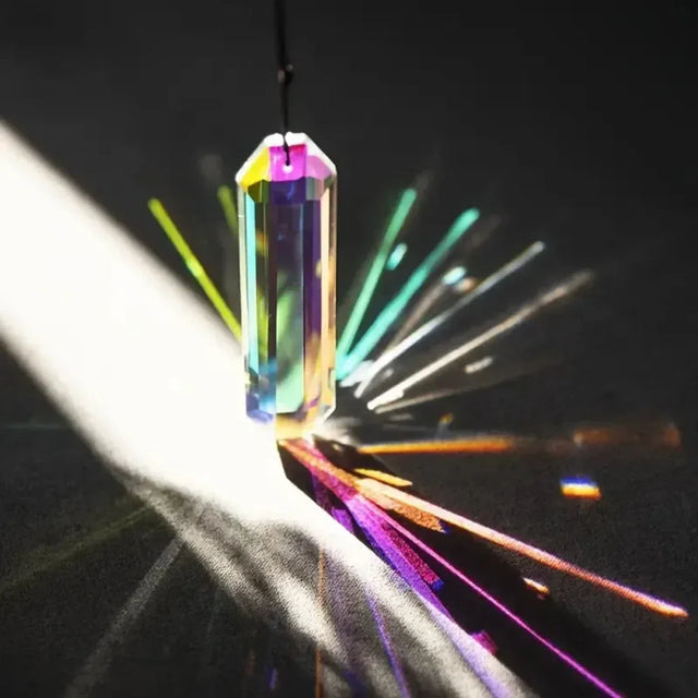 Carvallo solfångare kristall-hänge set | 2 stycken regnbågs prisma för fönster & trädgård | dekoration för hem & utomhus Carvallo