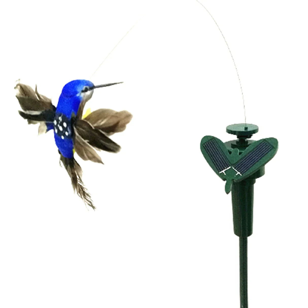 Carvallo Solros Trädgårdssticka | Med snurrande fjäril eller kolibri | Solar dekoration för trädgård & krukväxter | 20×20×10 cm Carvallo