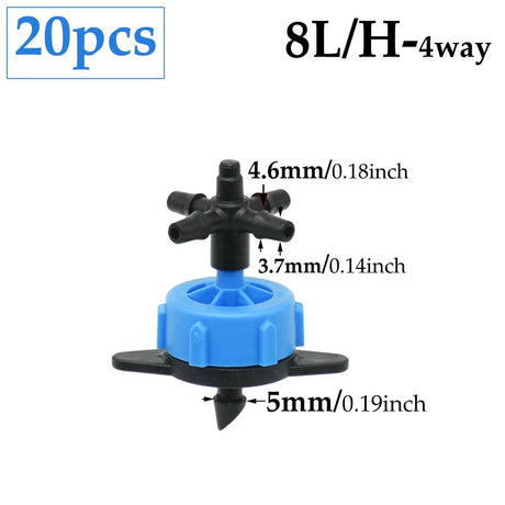 Carvallo Cross Connector | 2-Way Arrow Connection | For 3 mm & 5 mm Hoses | Drip Irrigation Systems Carvallo