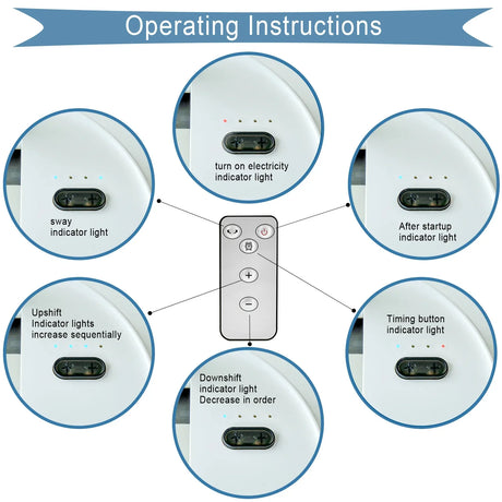 Royallure Bärbar Fällbar Fläkt 6000mAh Uppladdningsbar Tyst Golv- och Utomhusbruk Carvallo