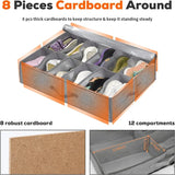 Carvallo Underdyn | För upp till 12 par skor | Med fönster & handtag | Fällbar & dammtät Carvallo